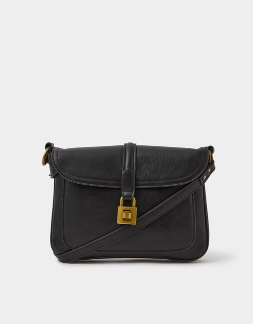 Padlock Crossbody Bag Black