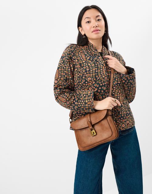 Padlock Satchel Crossbody Bag