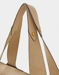 Faux Leather Pleated Shoulder Bag Mink