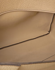 Faux Leather Pleated Shoulder Bag Mink