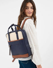 Faux Leather Backpack Multi