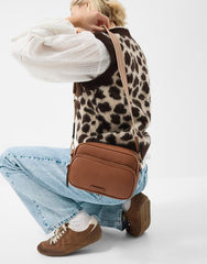 Double Zip Camera Bag Tan