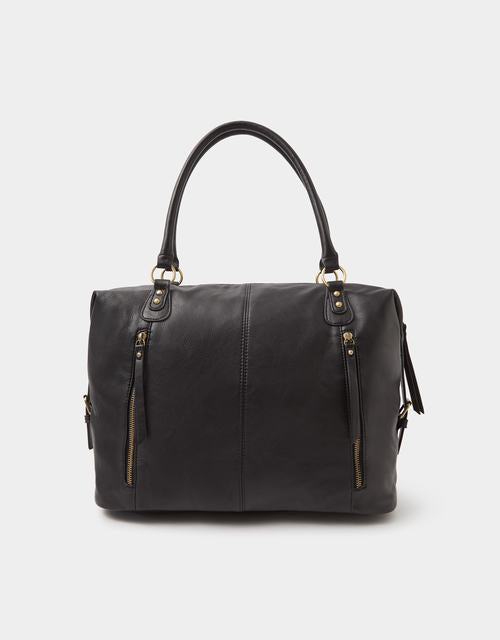 Double Zip Front Shoulder Bag