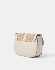 Woven Crossbody Bag Cream