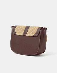 Woven Crossbody Bag Brown