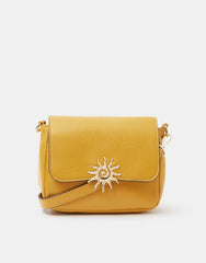 Sun Faux Leather Crossbody Bag