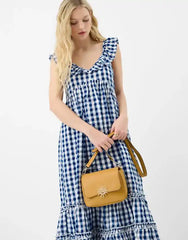 Sun Faux Leather Crossbody Bag