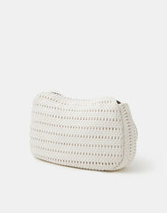 Woven Crossbody Bag White