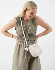 Woven Crossbody Bag White