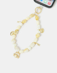 Shell Charm Beaded Wrist Phone Strap