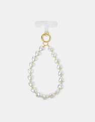 Pearl Heart Wrist Phone Strap