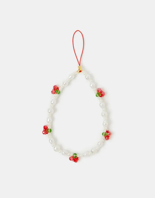 Cherry Pearl Phone Charm