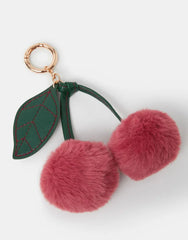 Fluffy Cherry Bag Charm