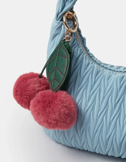 Fluffy Cherry Bag Charm