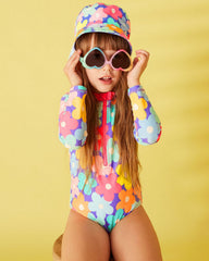 Girls Rainbow Ombre Heart Sunglasses