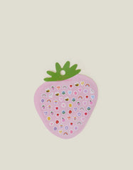 Girls Strawberry Stick-On Earrings