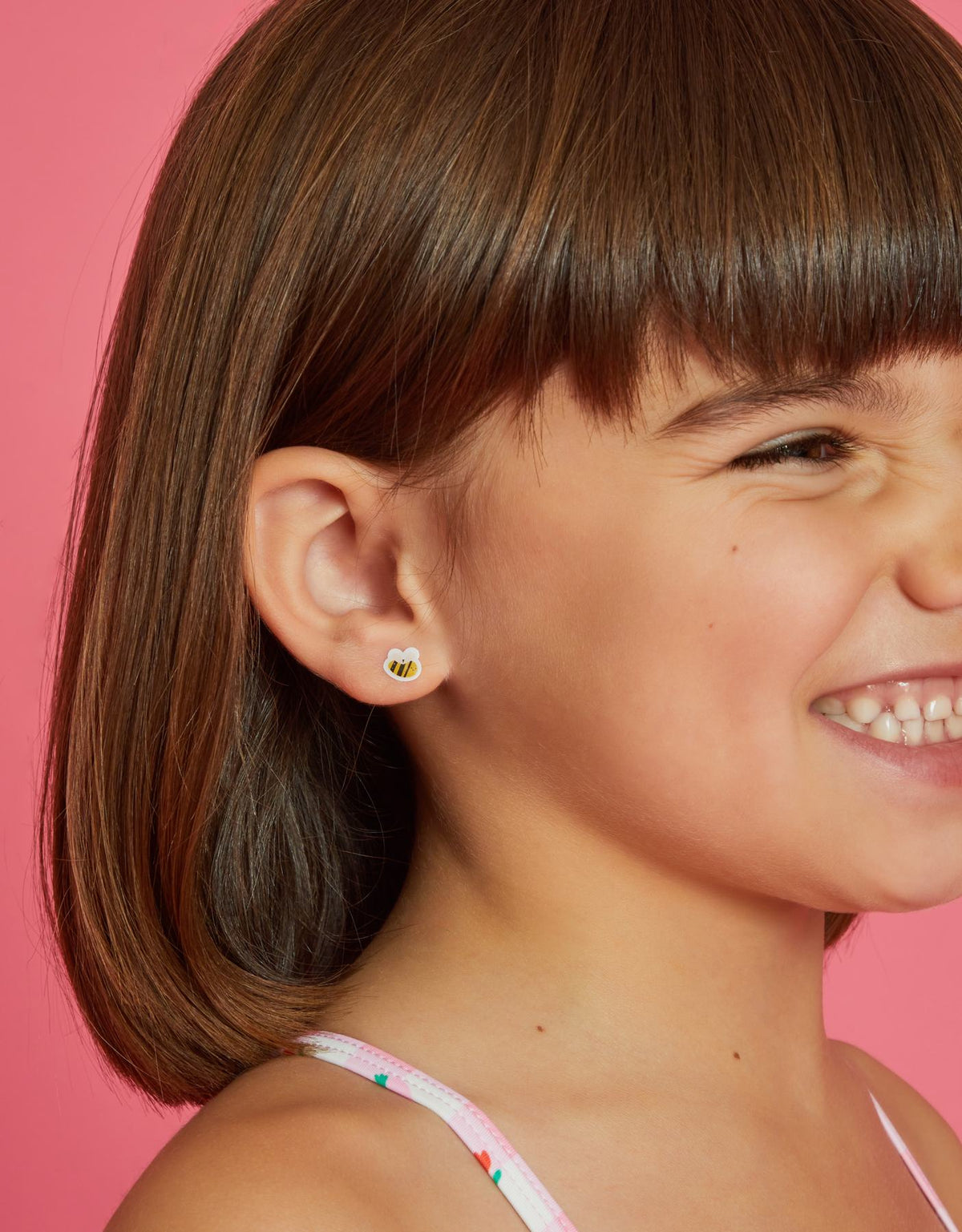 Girls Strawberry Stick-On Earrings