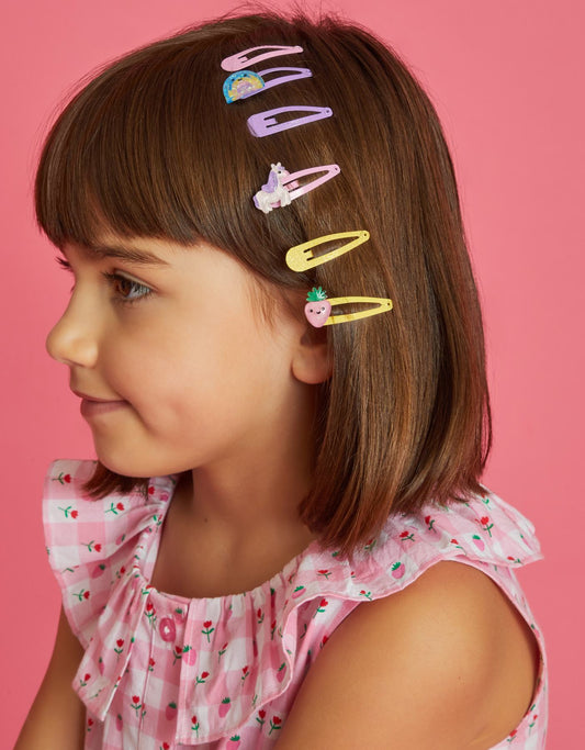 6-Pack Girls Spring Garden Hair Clips