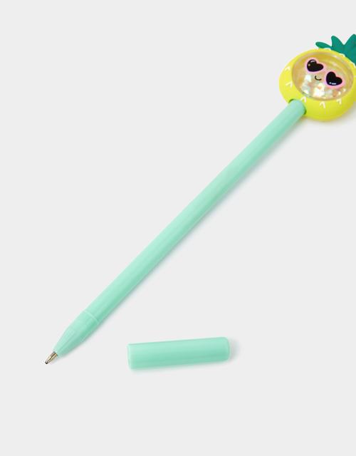 Girls Pineapple Topper Pen Yellow