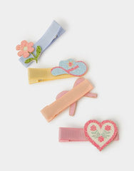 4-Pack Girls Western Hair Clips Multi