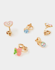 5-Pack Girls Prairie Clip-On Earrings