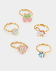 5-Pack Girls Prairie Ring Set