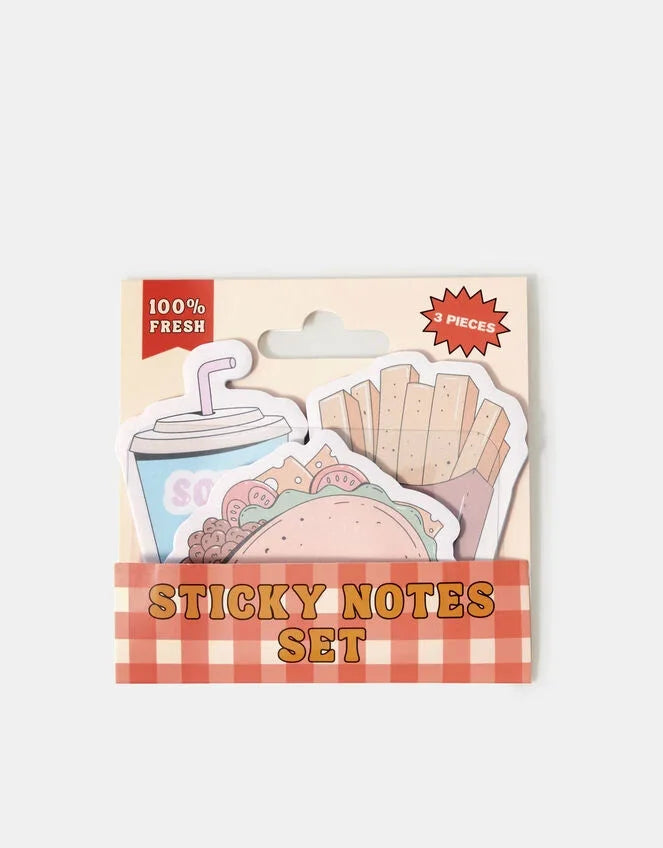 Girls Fast Food Sticky Notes Set