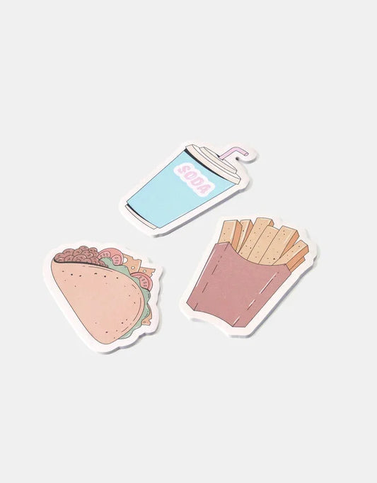 Girls Fast Food Sticky Notes Set