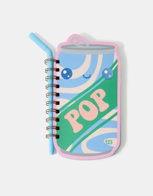 Girls Soda Pop Notebook & Straw Pen
