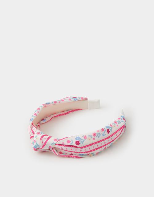 Girls Floral Print Knot Headband