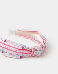 Girls Floral Print Knot Headband