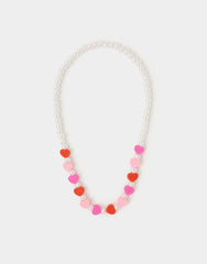 Girls Beaded Heart Necklace