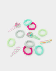 Girls Glitter Hair Band & Clip Set