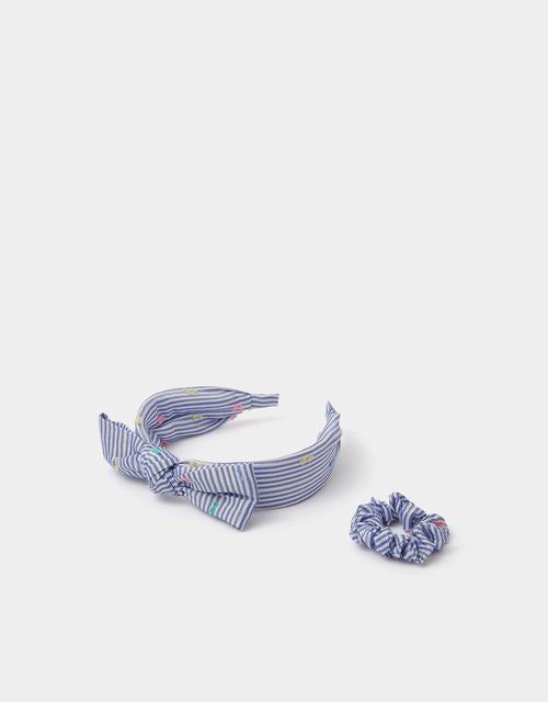 Girls Stripe Headband & Scrunchie Set