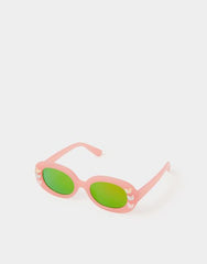 Girls Butterfly Oval Sunglasses