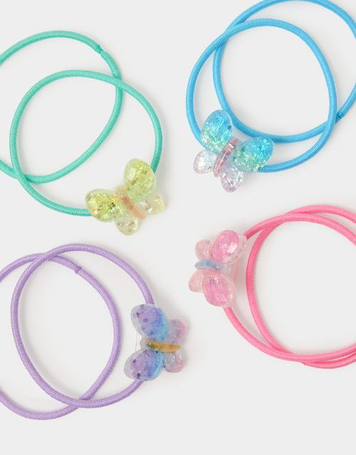8-Pack Girls Sparkle Butterfly Hair Bands