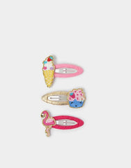 Girls Glitter Holiday Hair Clip Set