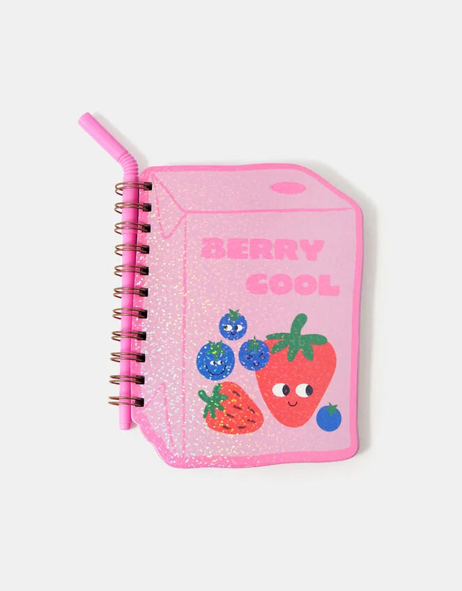 Girls Berry Cool Notebook & Straw Pen