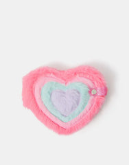 Girls Fluffy Heart Notebook