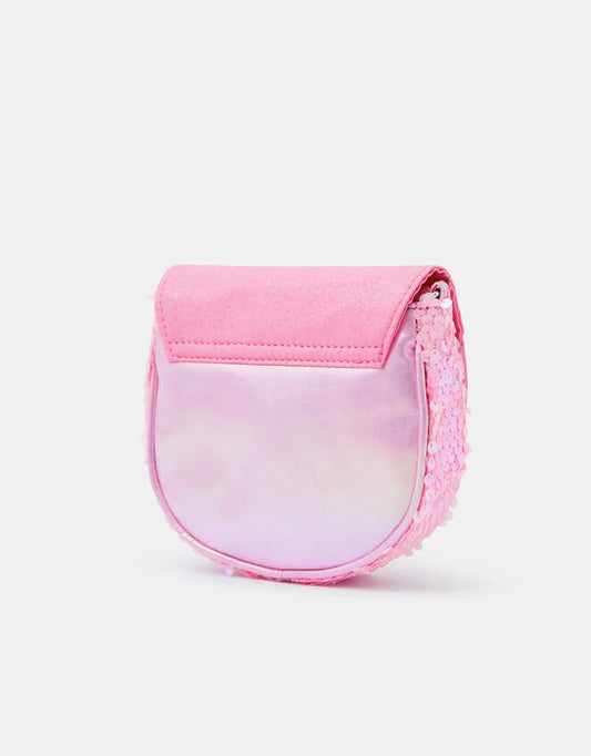 Girls Floral Embroidered Sequin Bag