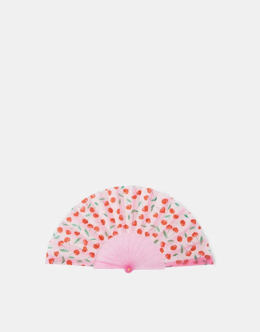 Girls Cherry Print Foldable Fan