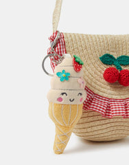 Girls Ice Cream Bag Charm