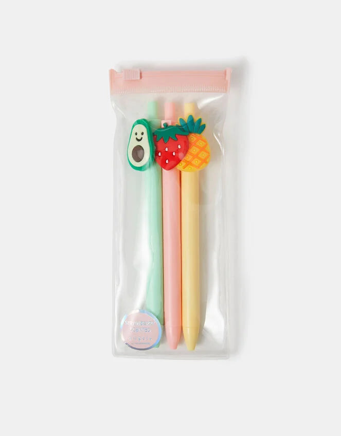 3-Pack Girls Fruit Scented Pens