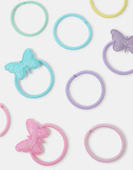 24-Pack Girls Sparkle Butterfly Hair Bands