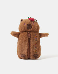 Girls Fluffy Capybara Pencil Case