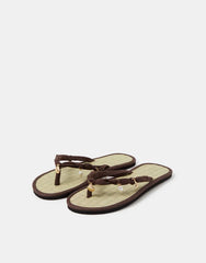 Shell Charm Seagrass Flip Flops Brown