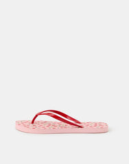 Cherry Print Flip Flops Pink