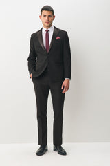 Black Regular Fit Tuxedo Suit Jacket