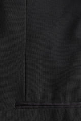 Black Regular Fit Tuxedo Suit Jacket