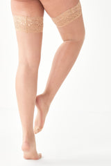 Nude Ladder Resist Lace Top 15 Denier Hold-Ups